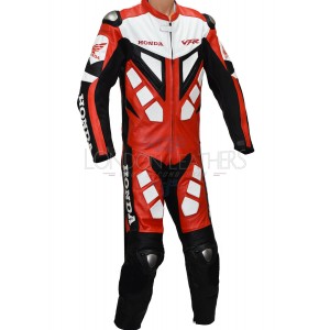 Honda VFR RED Motorcylce Leather Race Suit